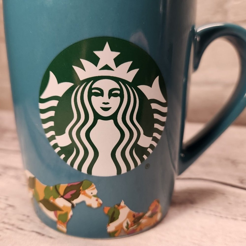 Starbucks Coffee Company 10 oz Camouflage Dog Mug Cup 2020 Tea Time Camo Gift